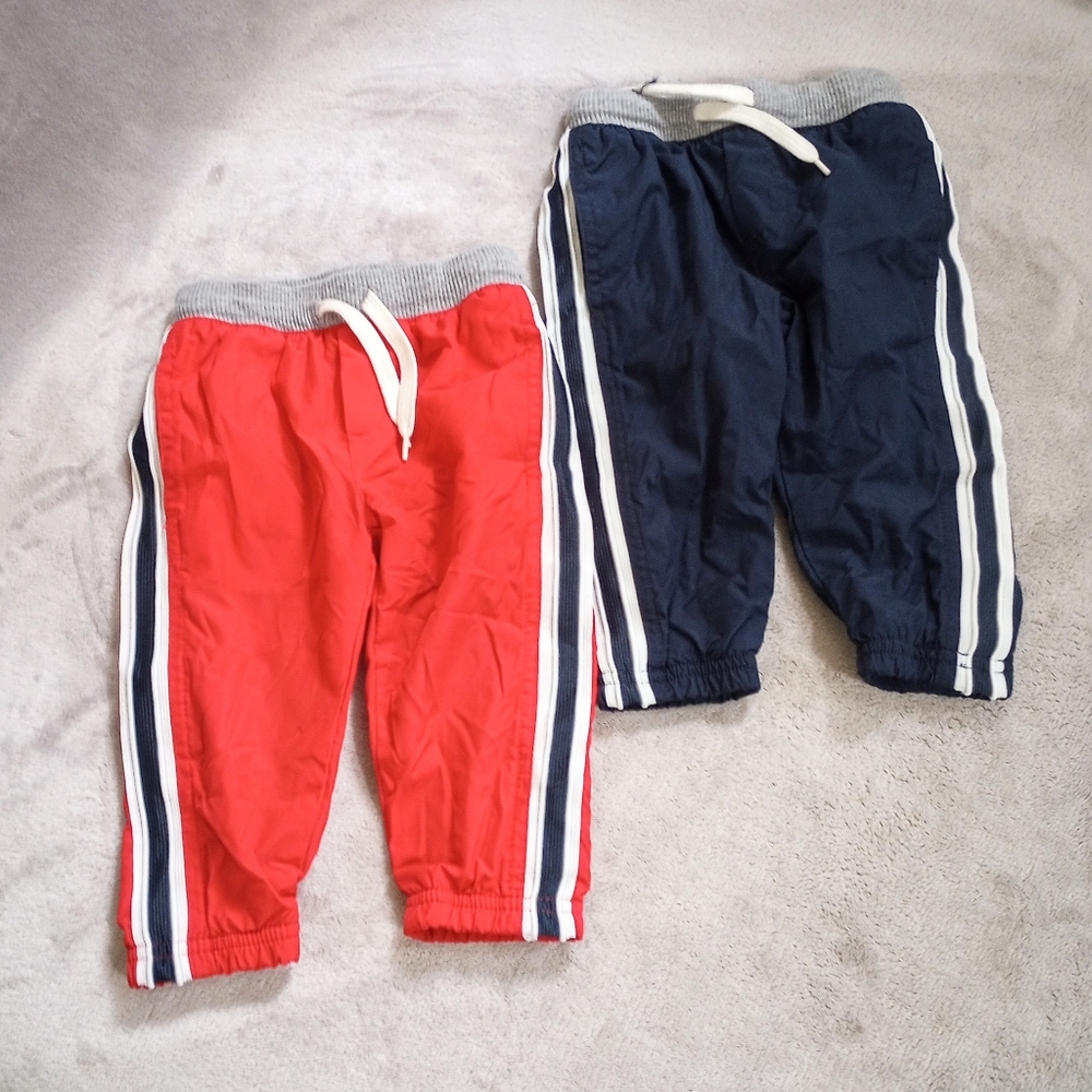OshKosh B'gosh Lined Track Pants Joggers 9 Mos 2 Pair